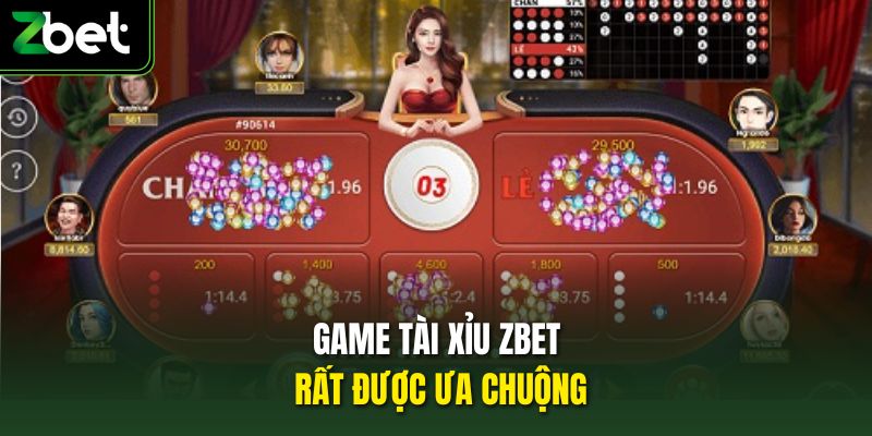 Game tài xỉu Zbet rất được ưa chuộng